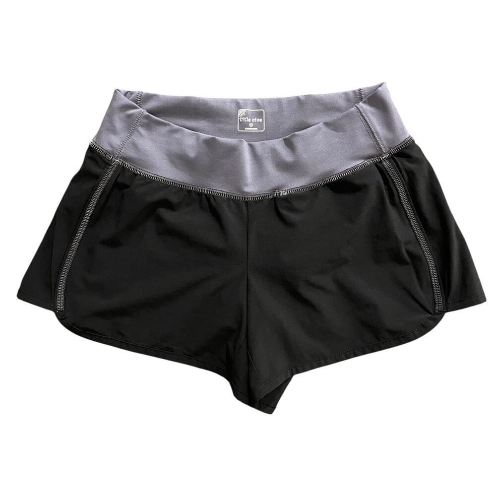 Title Nine 4” Running Shorts Black Gray XS Liner Athletic Workout Gym Outdoors